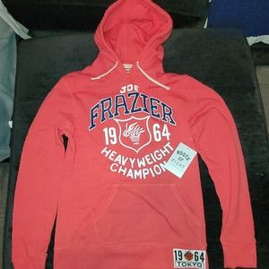 Roots Of Fight- Joe Frazier-Medium-Red - Hoodie